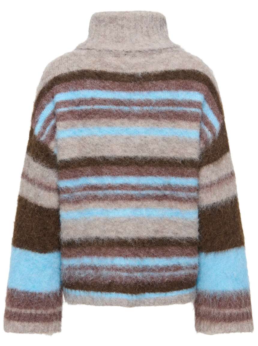ONLPERIL LS ROLLNECK KNIT- blå/brun