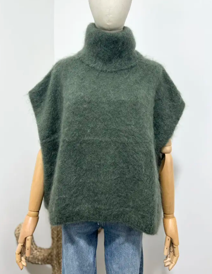 MOHAIR- 80% Kid Mohair Turtleneck Sweater