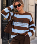 RUBY KNIT BLUE/BROWN