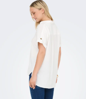 ONLYASMIN SHIRT S/S SNOW WHITE