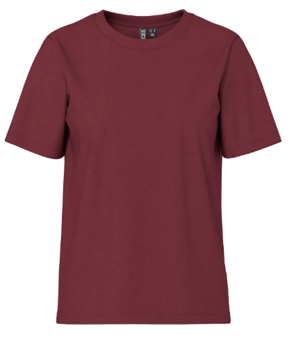 PCRIA SS SOLID TEE TAWNY PORT