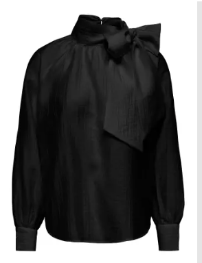JDYULLA L/S BOW TOP BLACK