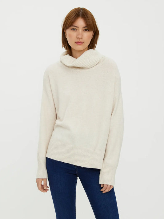 VMDOFFY LS COWLNECK BLOUSE BIRCH