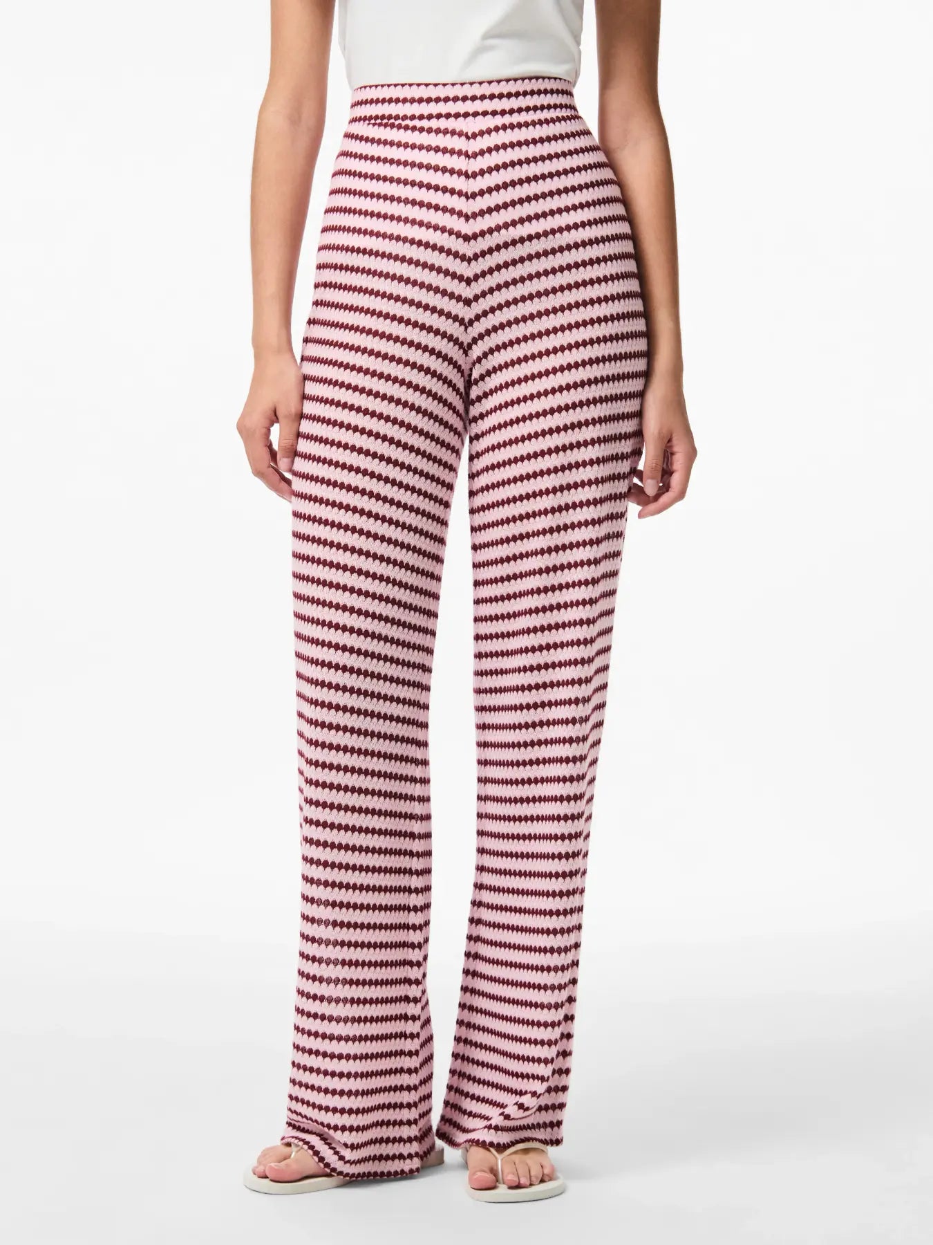PCJEYA HW WIDE KNIT PANT