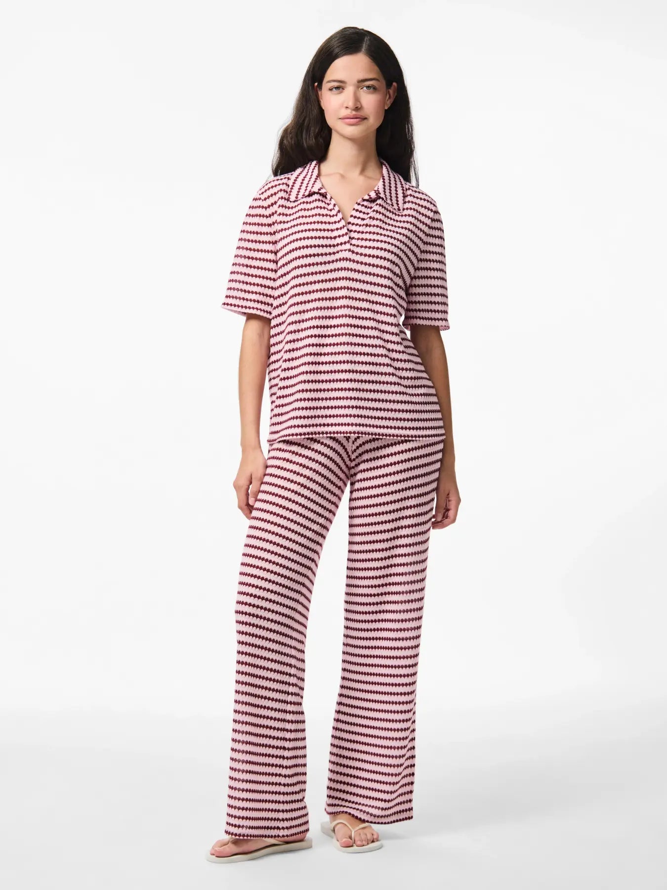 PCJEYA HW WIDE KNIT PANT