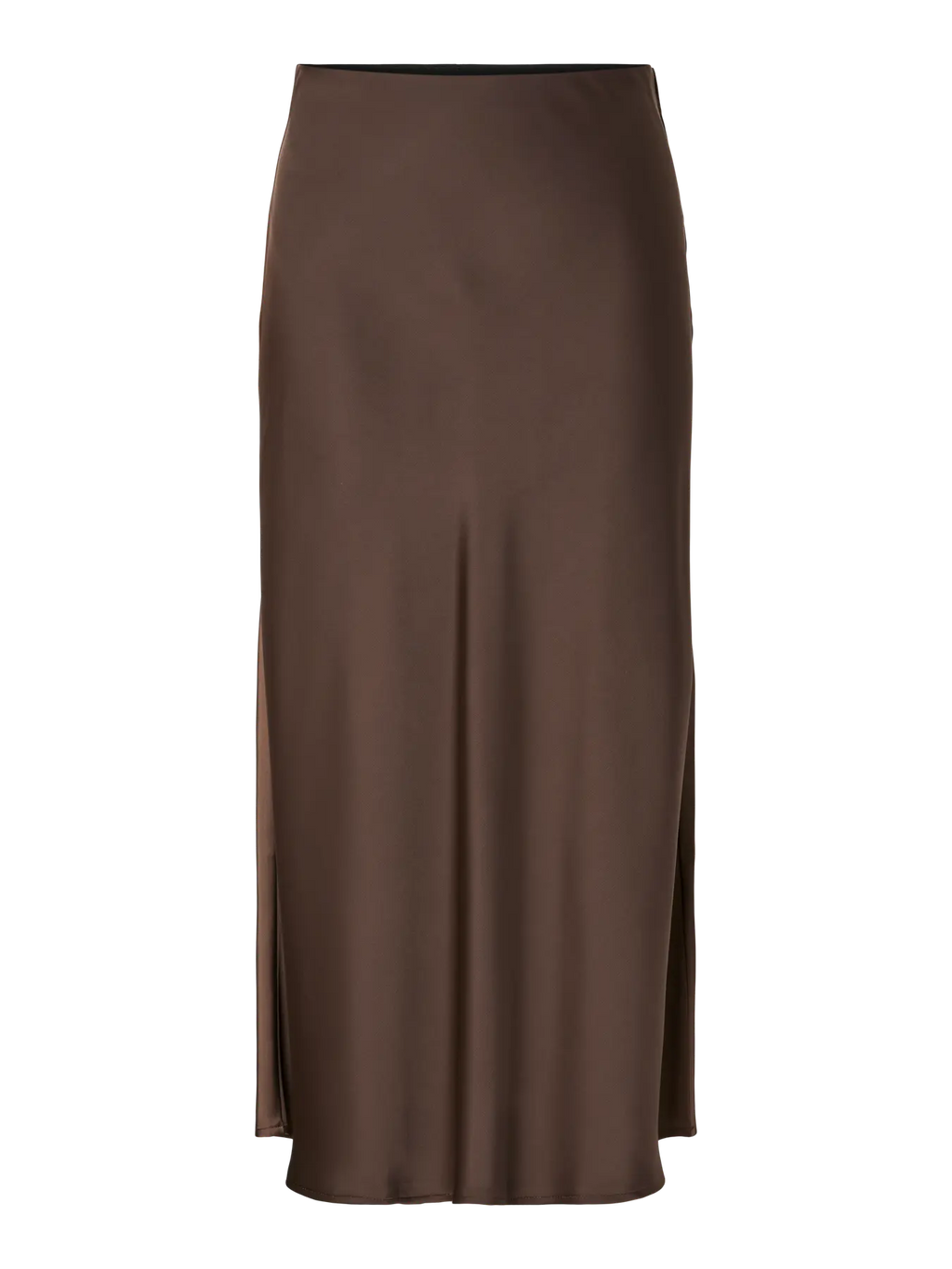 YASPELLA HW MIDI SKIRT CHOCOLATE BROWN