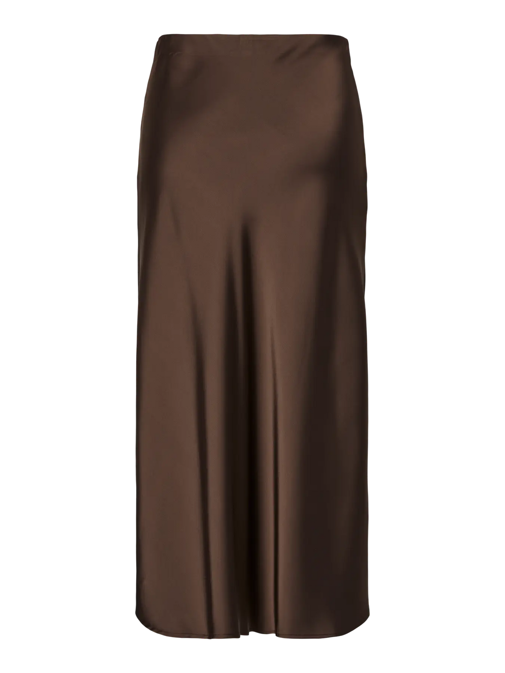 YASPELLA HW MIDI SKIRT CHOCOLATE BROWN