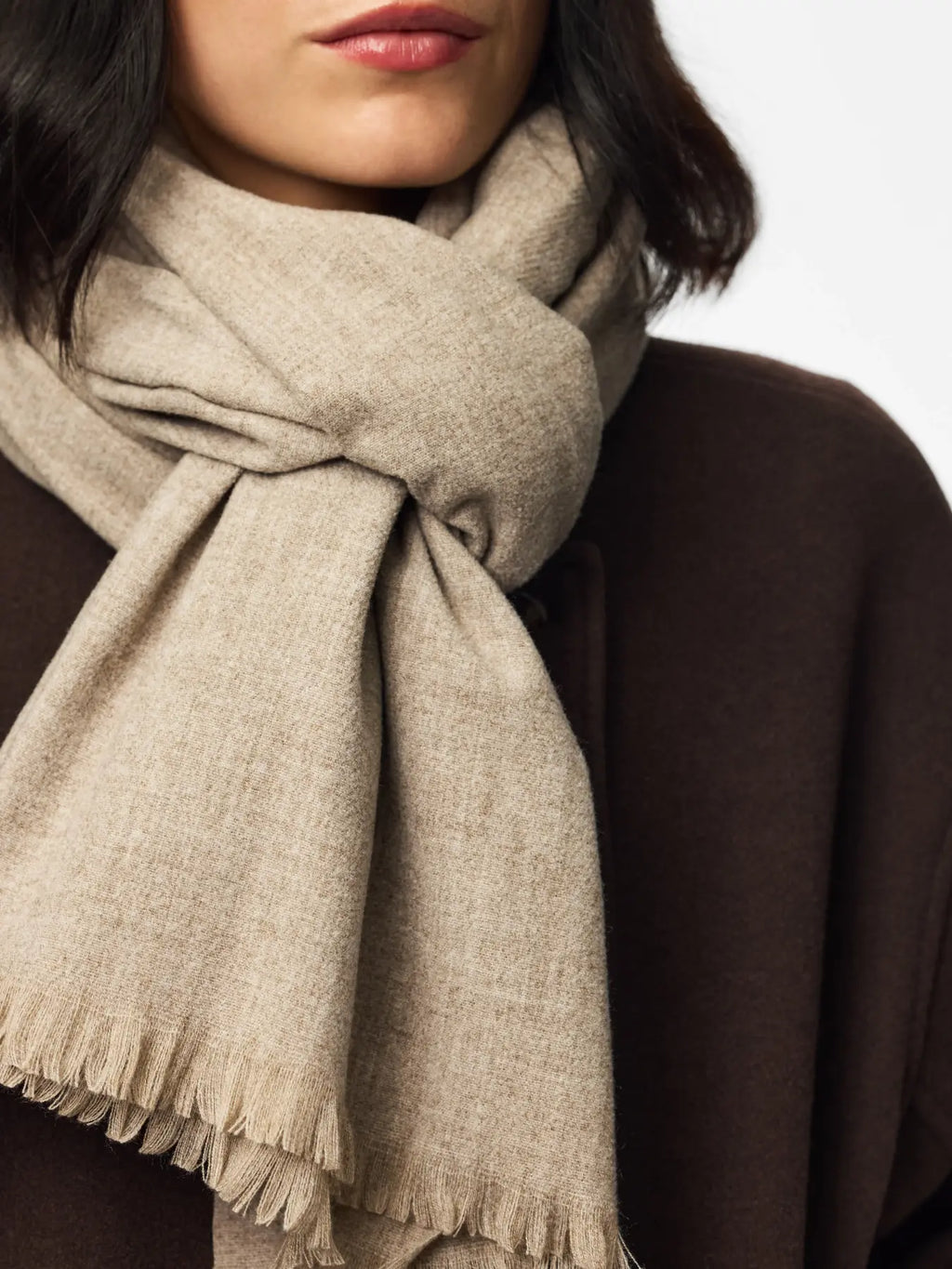 PCDIANA LONG SCARF GREIGE