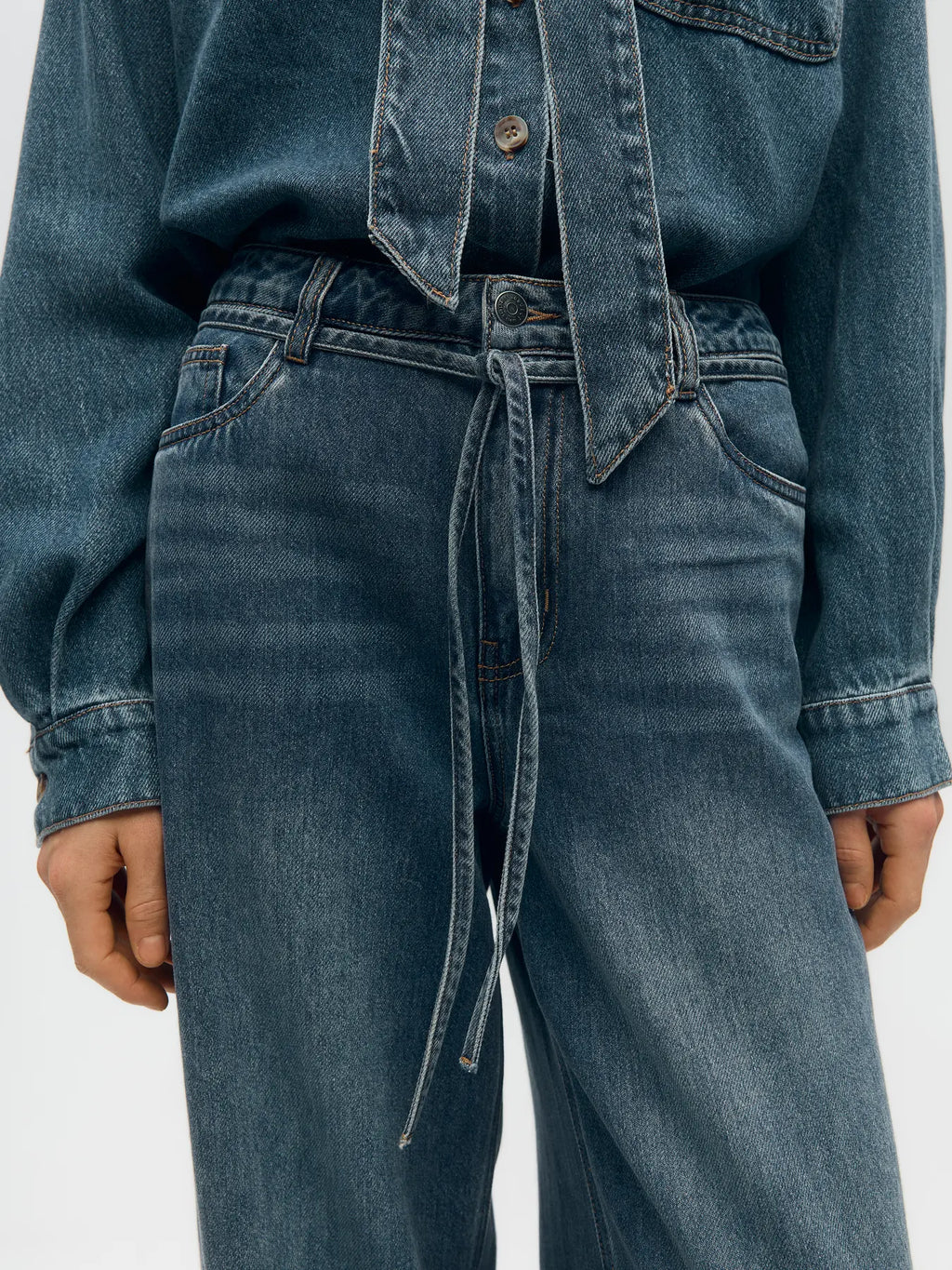 OBJROSIE MW WIDE JEANS MBD