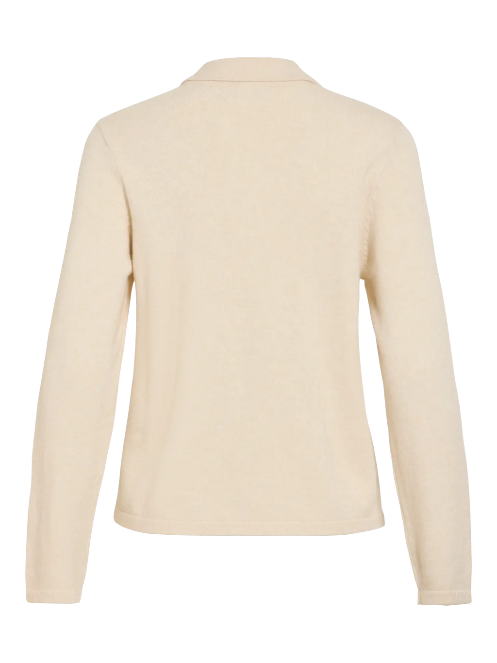 VIRIL L/S POLO PULLOVER KNIT SUPER LIGHT NATURAL MELANGE