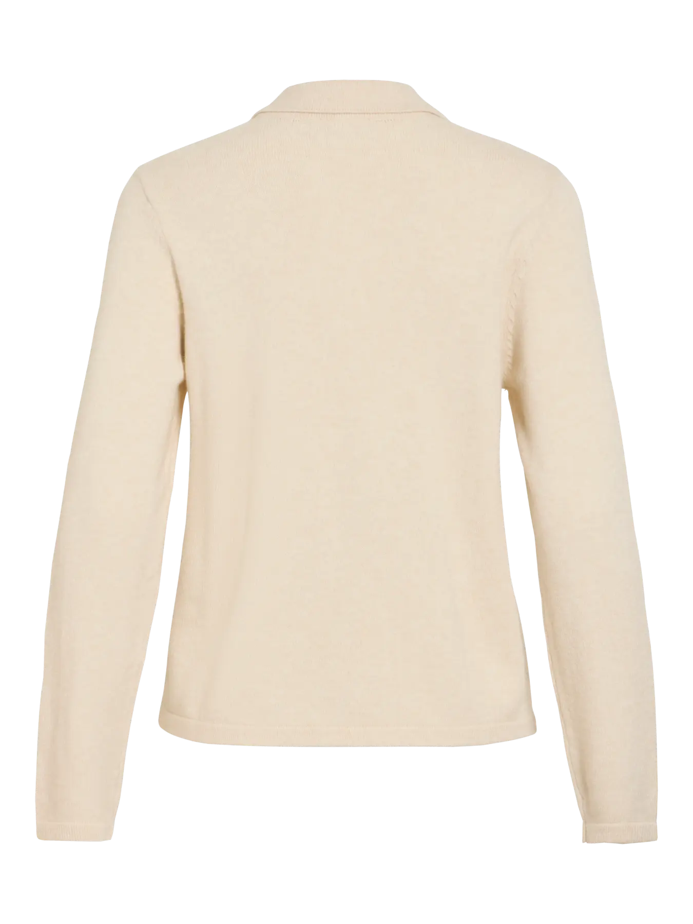 VIRIL L/S POLO PULLOVER KNIT SUPER LIGHT NATURAL MELANGE