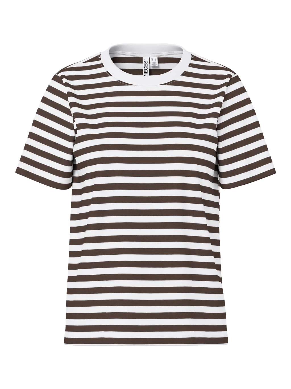PCRIA SS TEE STRIPES HOT FUDGE
