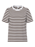 PCRIA SS TEE STRIPES HOT FUDGE