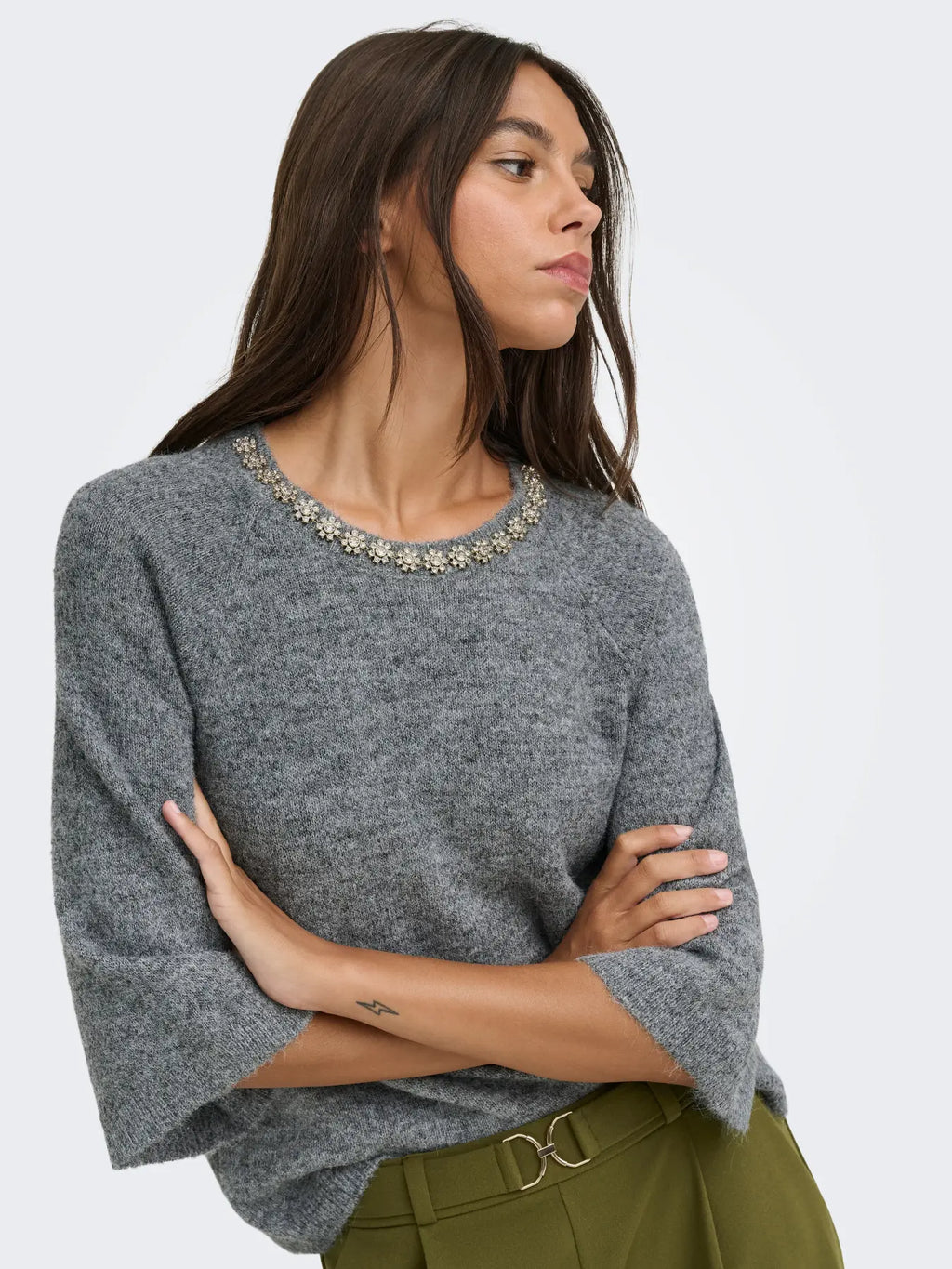 JDYALVA 3/4 EMBELLISH PULLOVER