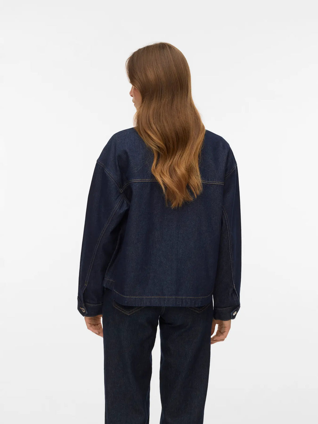 VMJAMIE LS DENIM SHACKET DBD RINSE