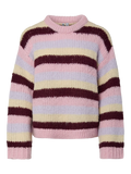 PCDORTHEA LS CHUNKY KNIT ROSEATE SPOONBILL