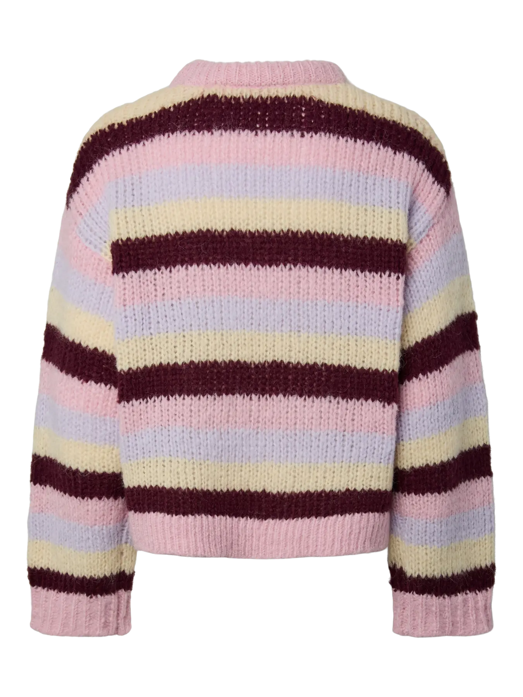 PCDORTHEA LS CHUNKY KNIT ROSEATE SPOONBILL