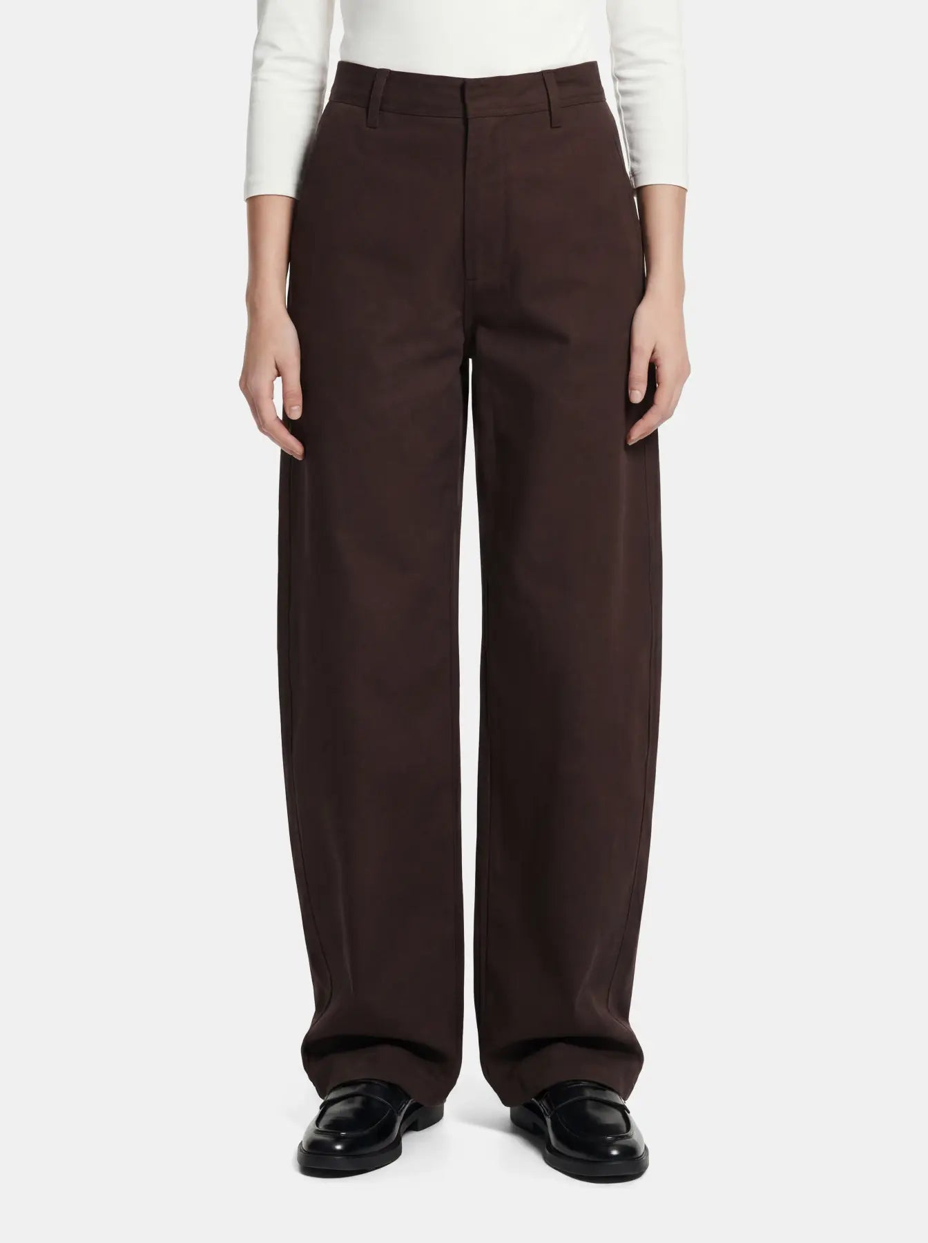 PCRIKKE HW BARREL PANTS HOT FUDGE