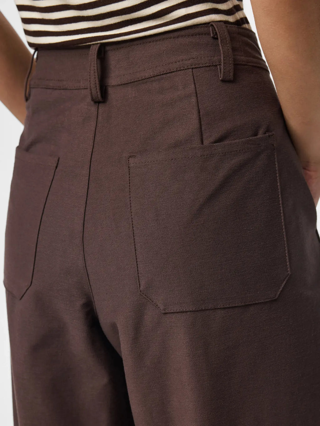PCRIKKE HW BARREL PANTS HOT FUDGE