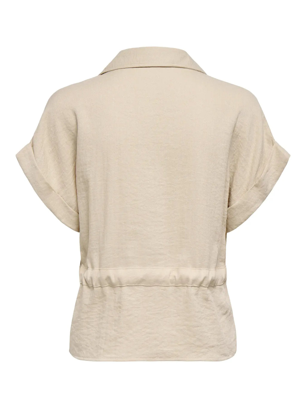 JDYMILLE S/S ZIP SHIRT SANDSHELL