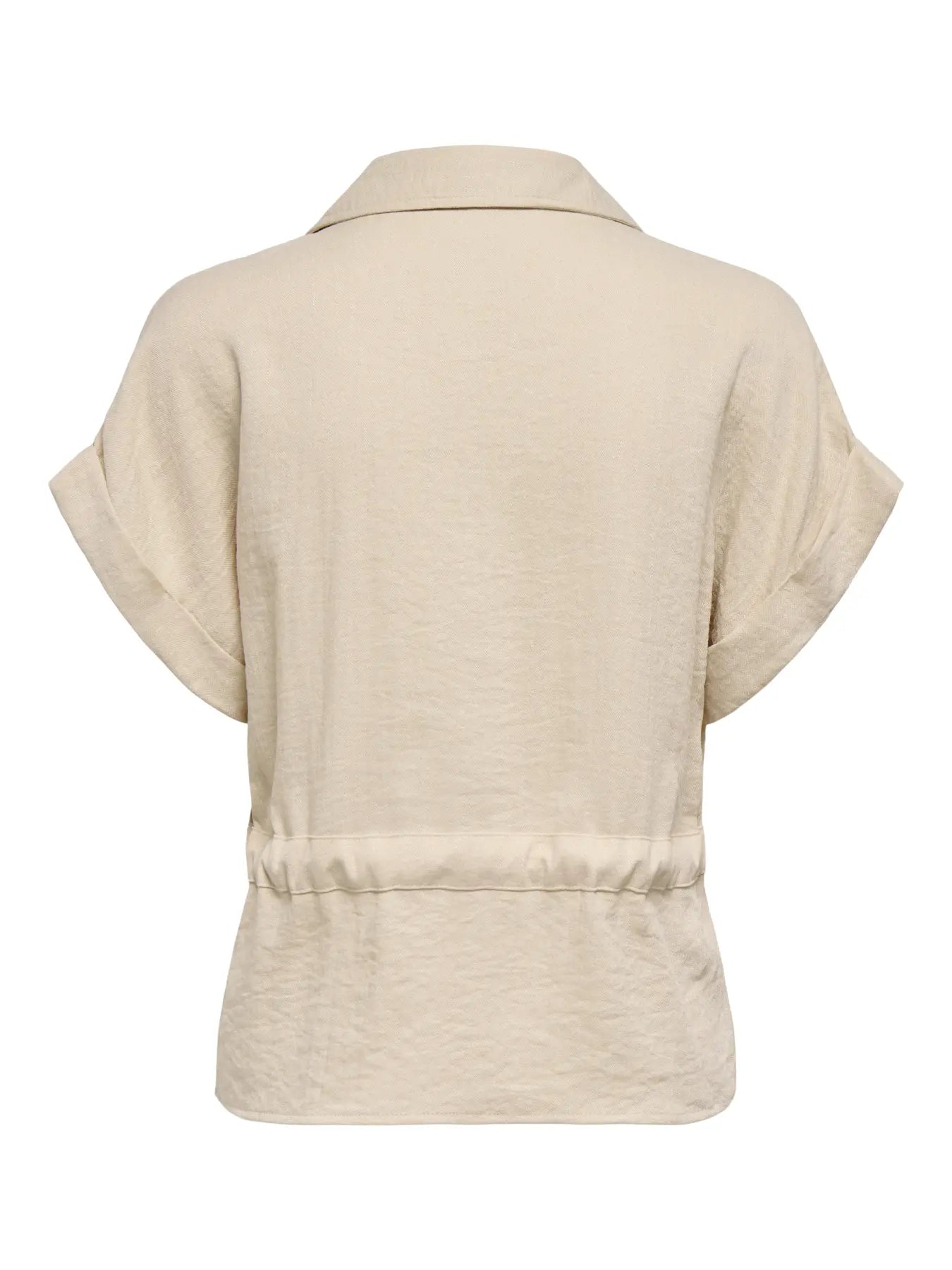 JDYMILLE S/S ZIP SHIRT SANDSHELL