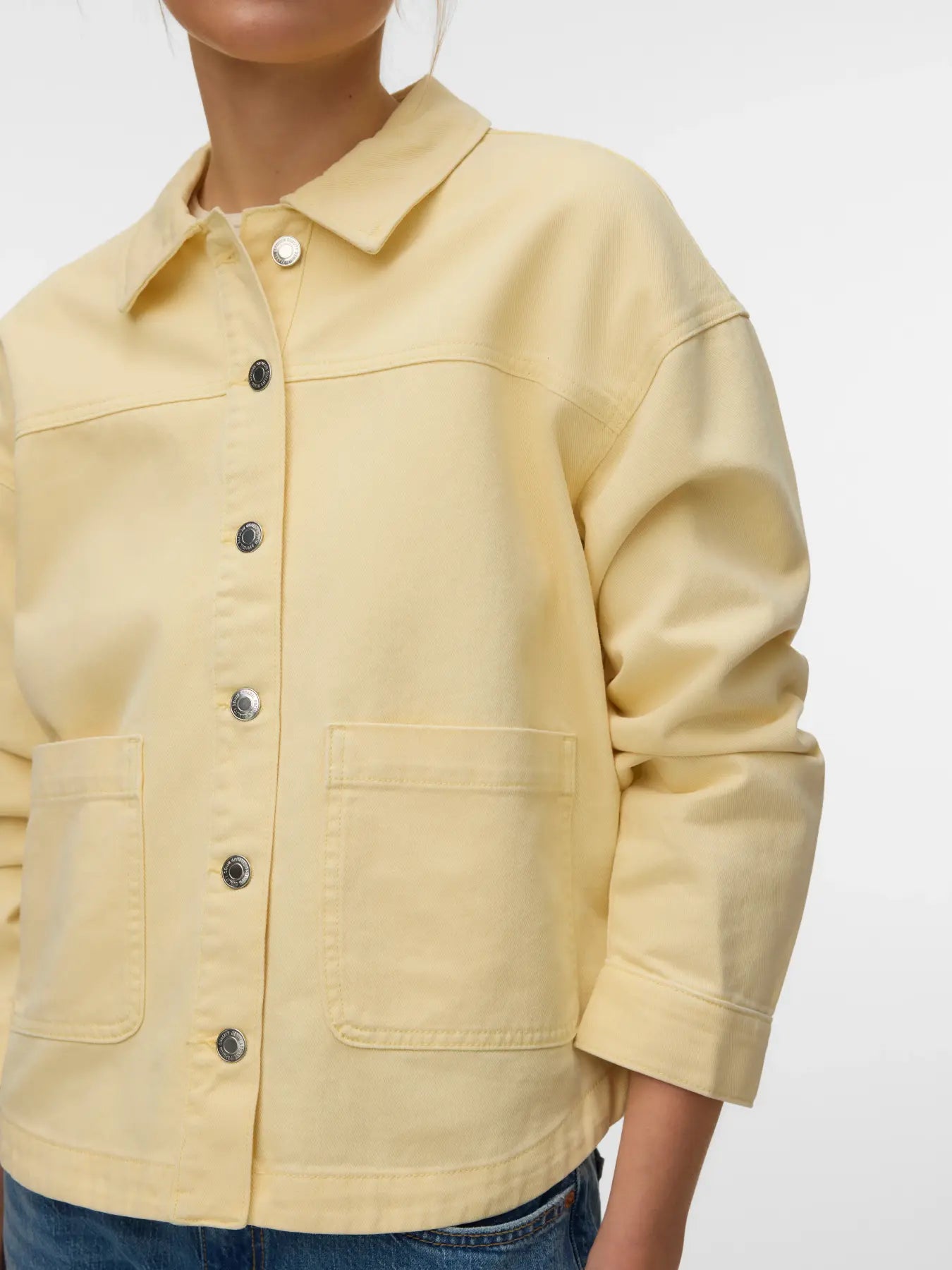 VMJAMIE LS DENIM SHACKET MELLOW YELLOW