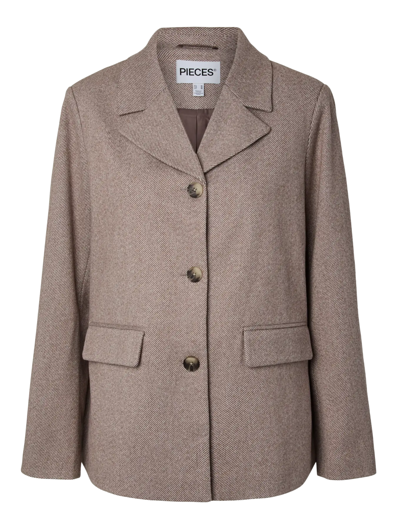 PCBIANCA LS BLAZER JACKET GREIGE