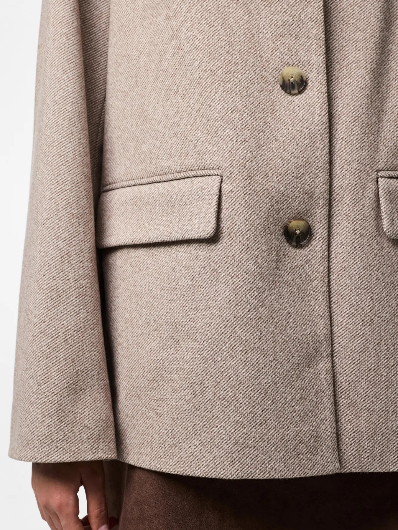 PCBIANCA LS BLAZER JACKET GREIGE