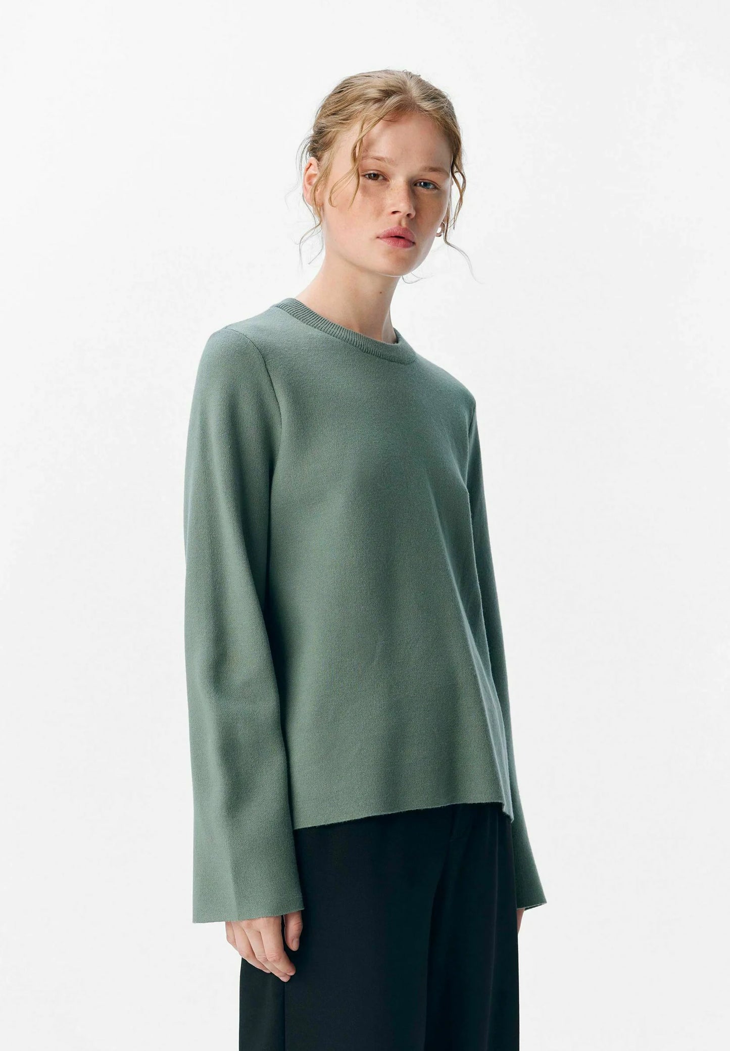 OBJREYNARD O-NECK PULLOVER GREEN