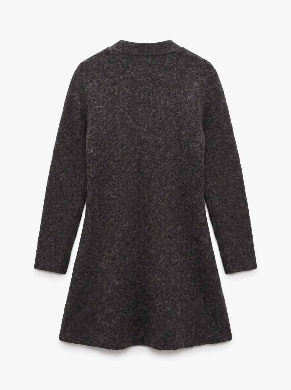 VMDOFFY LS V-NK BUTTON DRESS CHOCOLATE