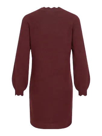 VINIKOLINA O-NECK L/S KNIT DRESS PORT ROYAL