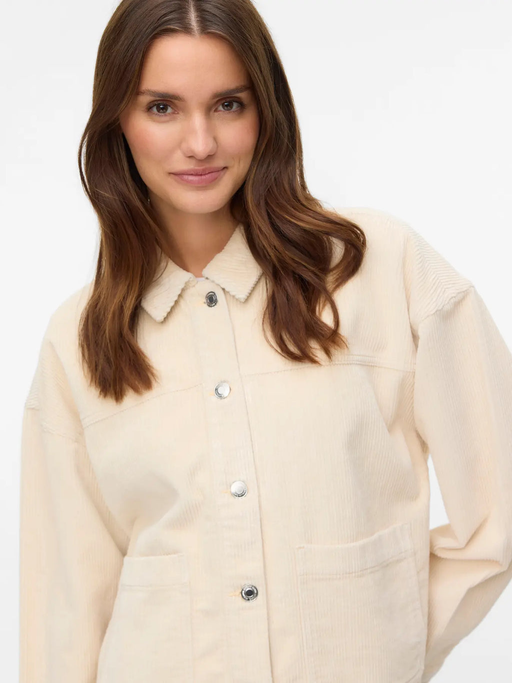 VMJAMIE LS CORDUROY SHACKET OATMEAL