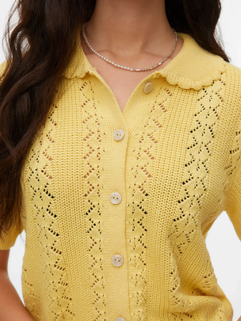 VMDARIA SS POLONECK CARDIGAN