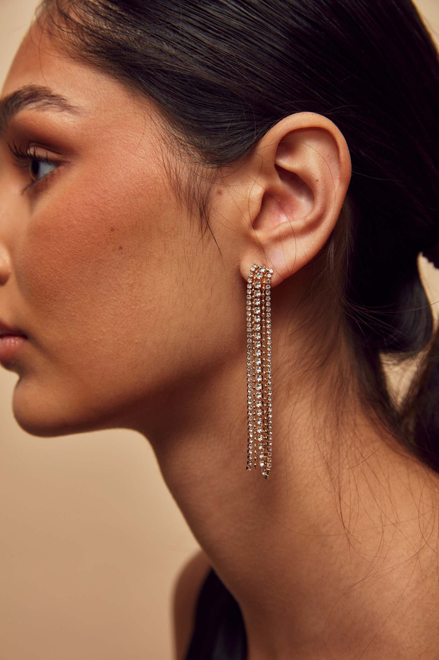 Strass Earrings Paris- GULD