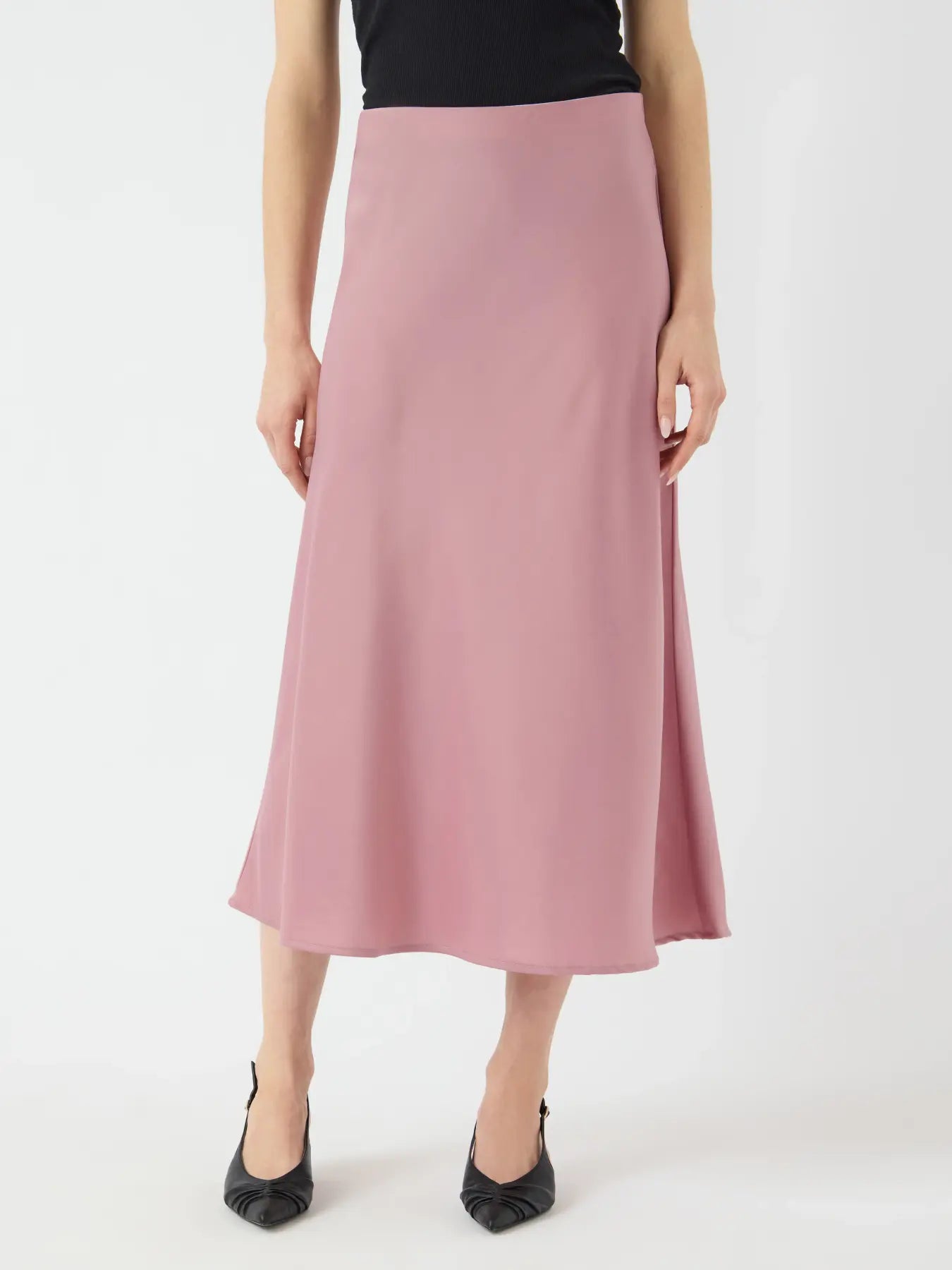 YASPELLA HW MIDI SKIRT LILAS