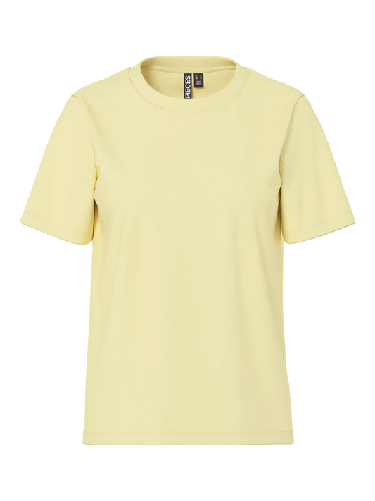 PCRIA SS SOLID TEE FRENCH VANILLA