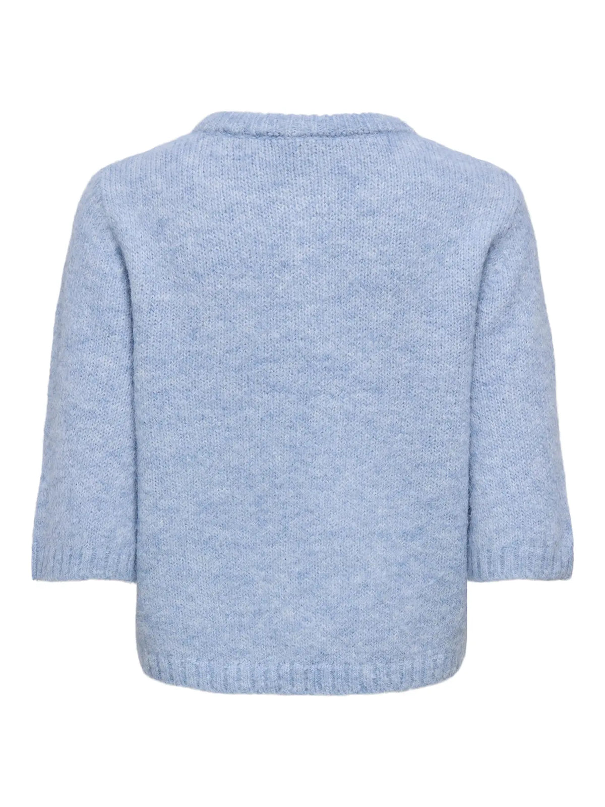 ONLMAGGIE SS BUTTON O-NECK DUSTY BLUE