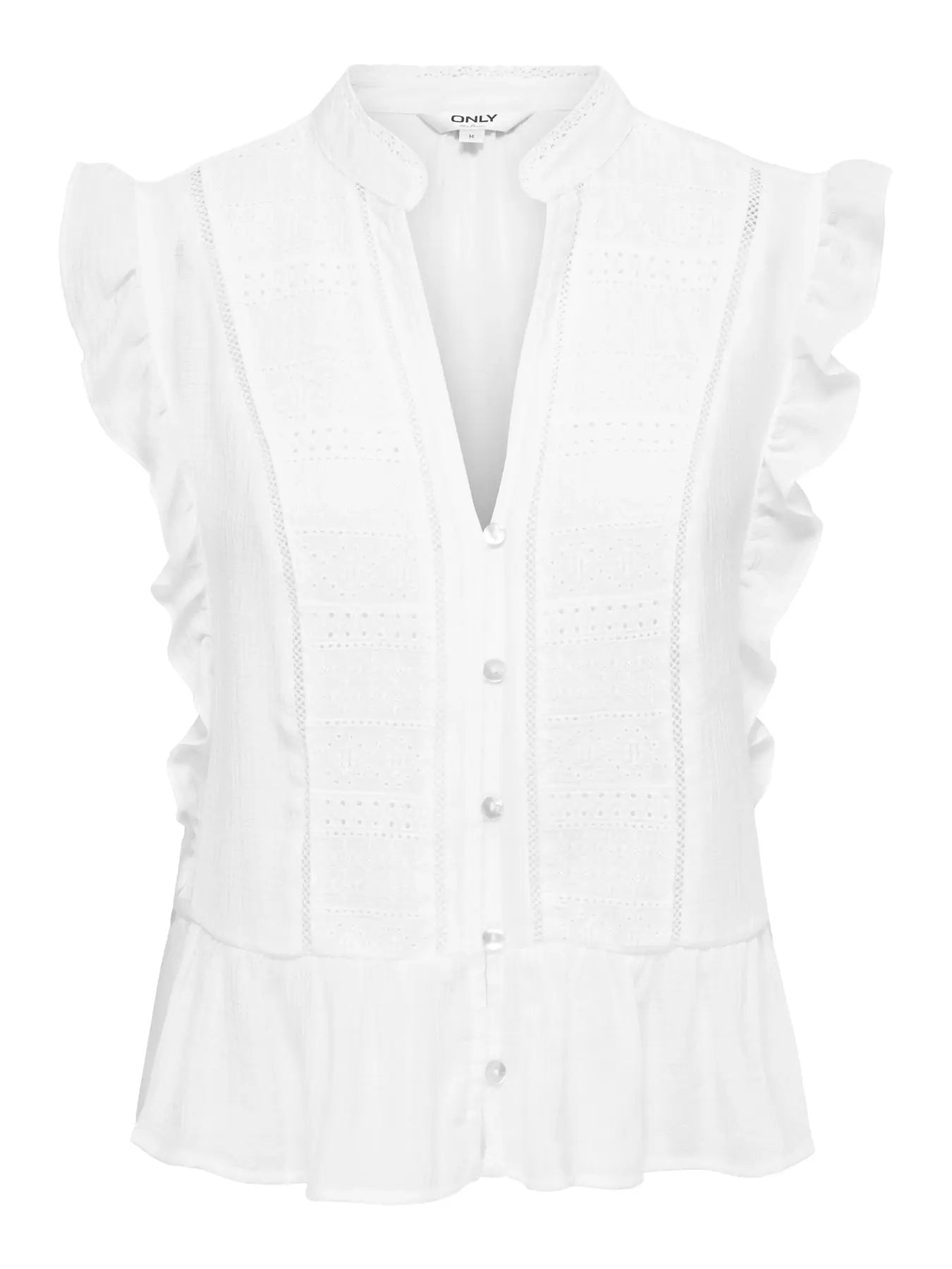 ONLHENNY S/L FRILL BUTTON TOP