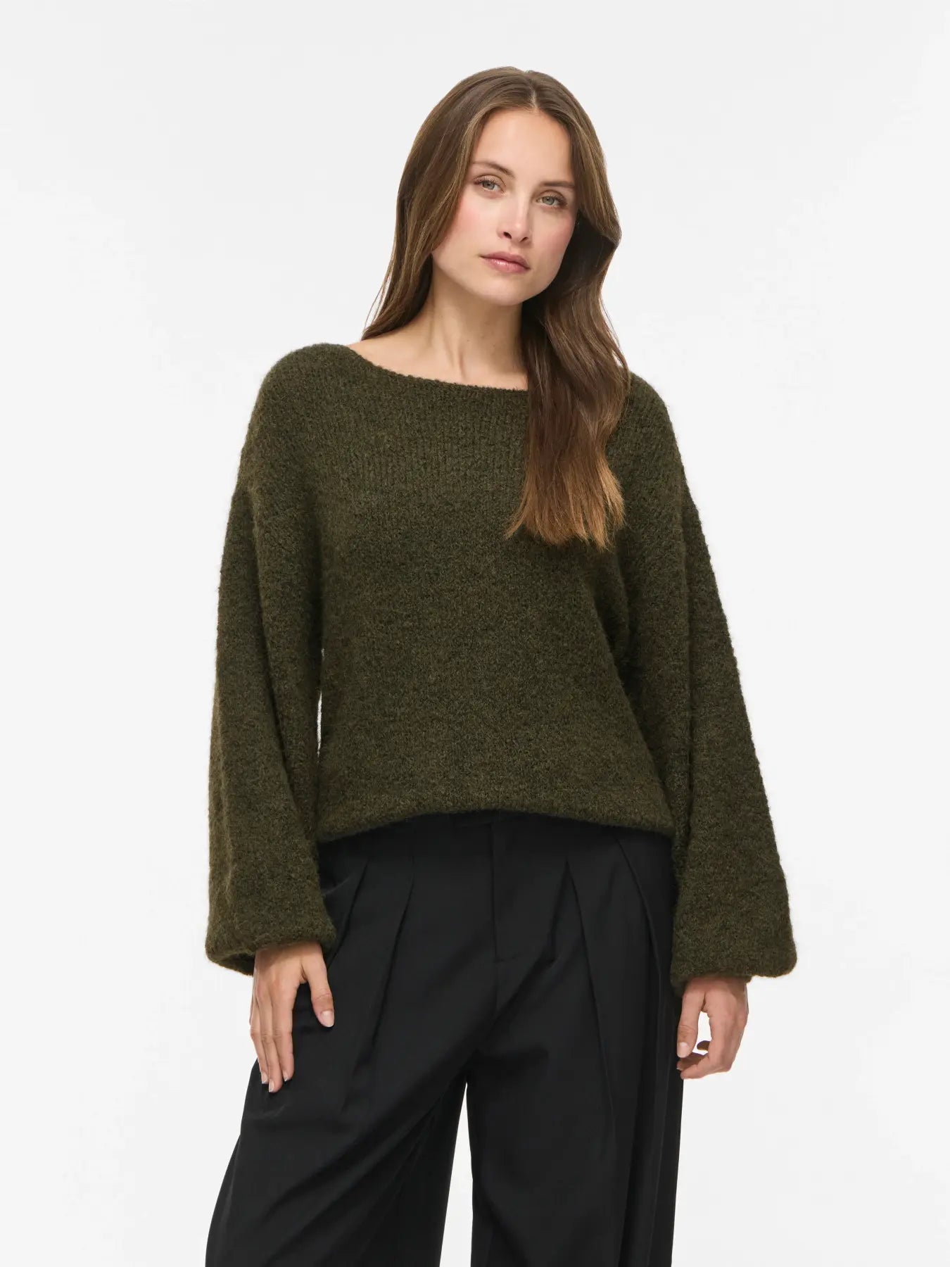 VIMARLEY L/S KNIT PULLOVER FOREST NIGHT