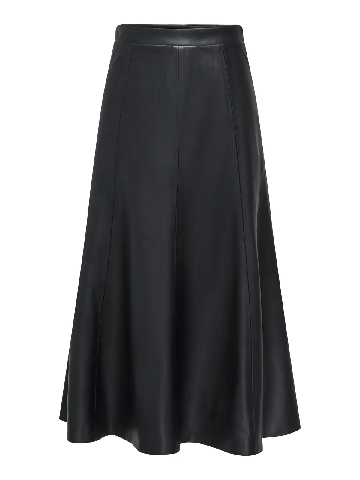 JDYBEA FAUX LEATHER MIDI SKIRT