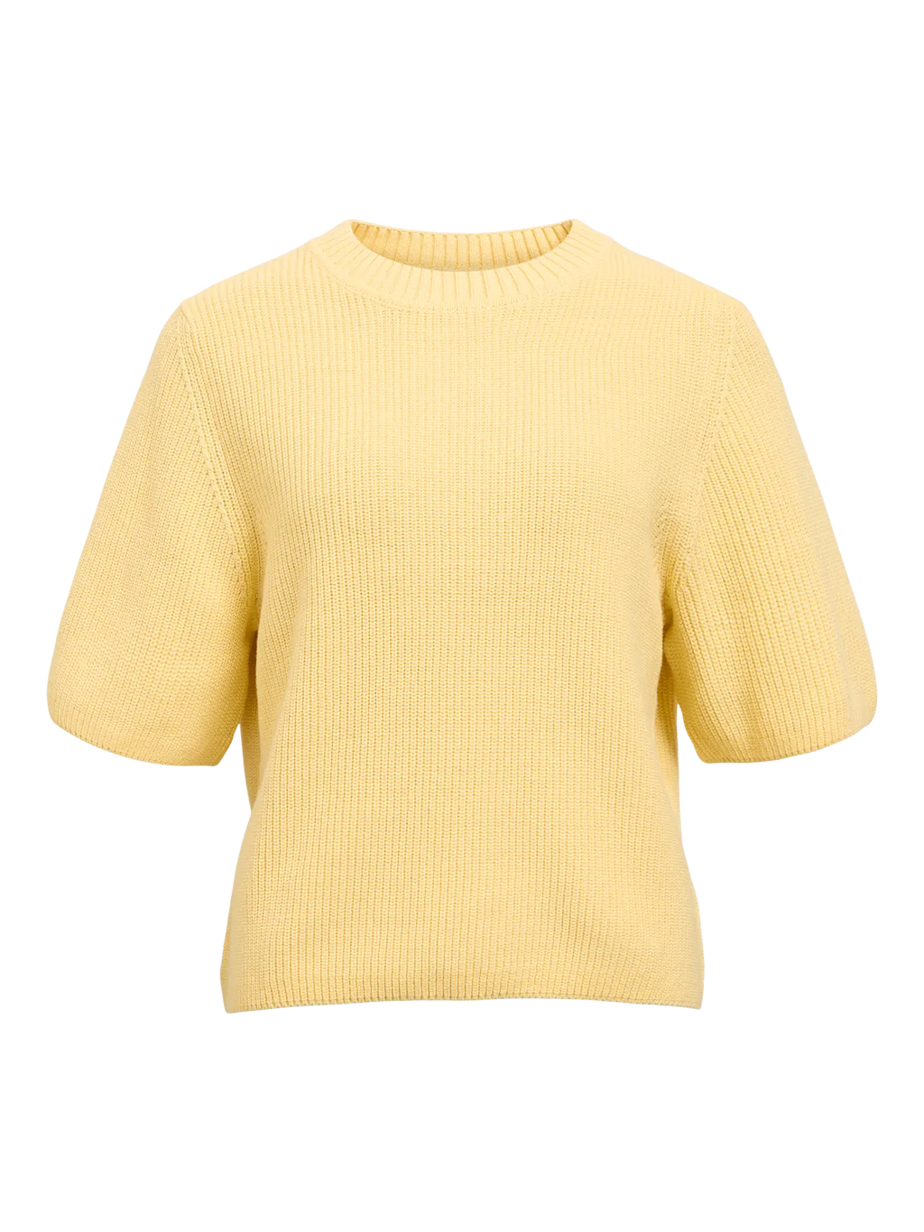 OBJFLO S/S KNIT PULLOVER SUNLIGHT