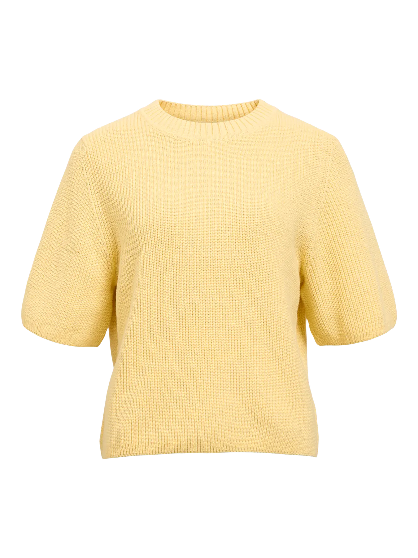 OBJFLO S/S KNIT PULLOVER SUNLIGHT