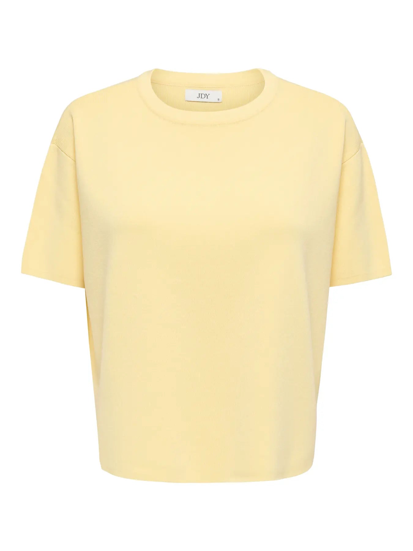 JDYASTRA S/S O-NECK SLIT PULLOVER DOUBLE CREAM