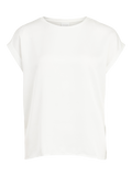 VIELLETTE S/S SATIN TOP SNOW WHITE