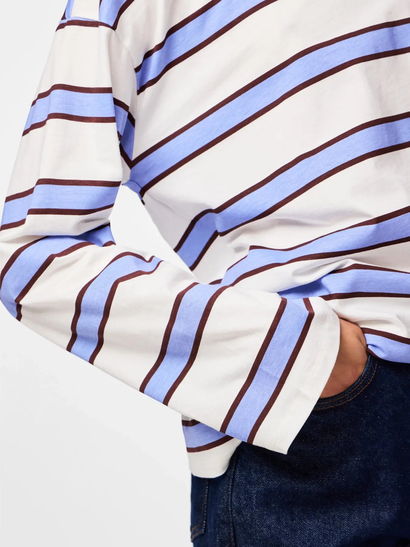 PCMILA LS LOOSE TEE BLUE