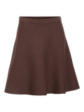 OBJREYNARD HW SHORT KNIT SKIRT SEAL BROWN
