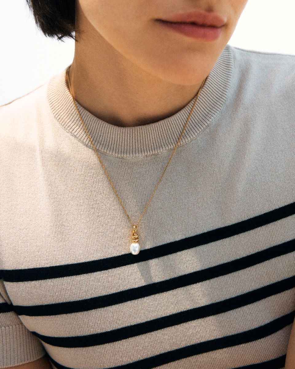 Swivel Necklace Pearl S