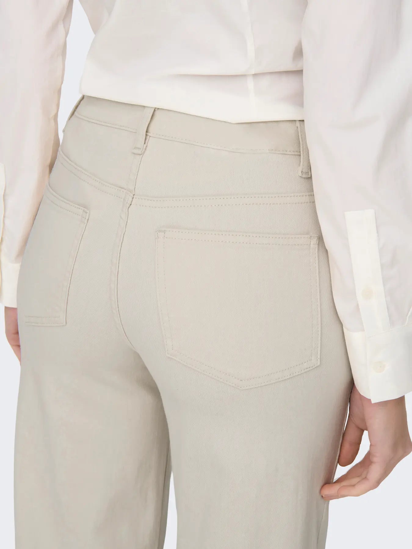 ONLMADISON BLUSH HW WIDE DNM ECRU