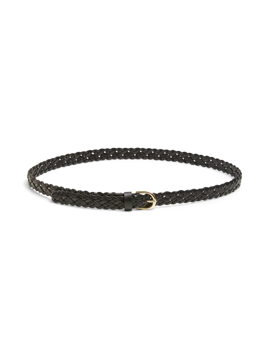 PCAVERY LEATHER SLIM BELT BLACK