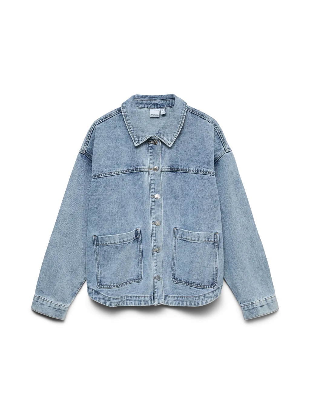 VMJAMIE LS DENIM SHACKET LIGHT BLUE DENIM